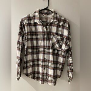Rhapsody Multicolor flannel Plaid Casual Shirt with shoulder pads made in USA